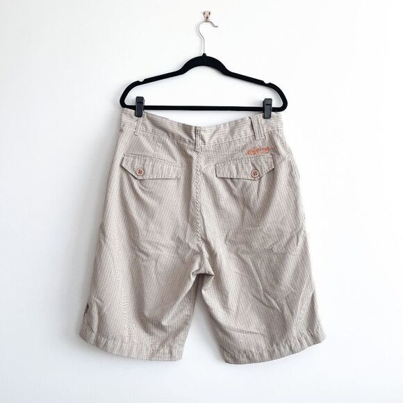 Billabong Mens Casual Summer Shorts Pinstripes Brown Size 34 - Picture 2 of 9